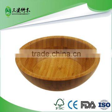 natural bamboo salad fruit round bowl