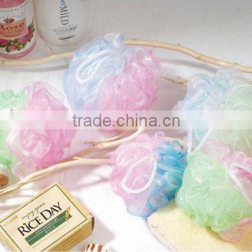 Mesh bath sponge with PE material china alibaba