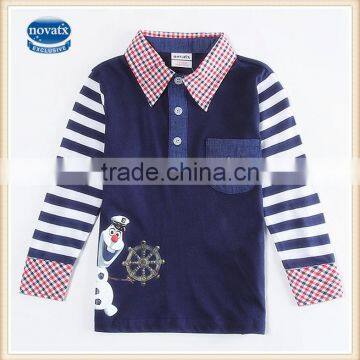 (A598D) 2-6y frozen snowman polo shirts nova kids long sleeve frozen toddler tshirts