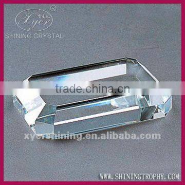 Clear blank crystal oblong block