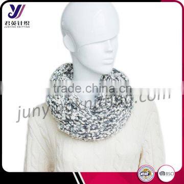 Factory custom unisex cable knit neckwarmer knitted infinity scarf loop scarf factory wholesale sales (accept custom)