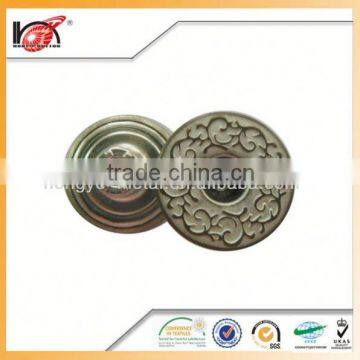 Fashion Custom 20mm Metal Snap Jean Button