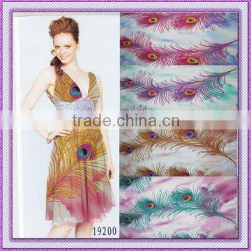 Fashional Peacock Polyester Fabric