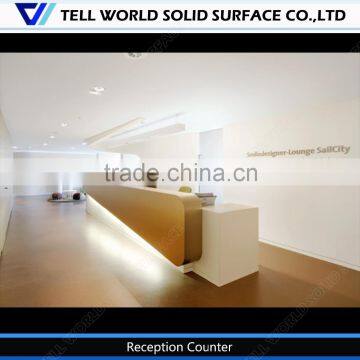 Rectangle white hotel reception, chinese reception desk supplies