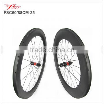 Mixed aero U shape 60mm 88mm clincher bicycle wheels Sapim aero spokes bicycle parts 20H/24H straighg pull wheels