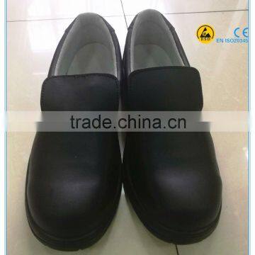 EN ISO 20345:2011 black color microfiber leather upper PU outsole electrical hazard safety shoes