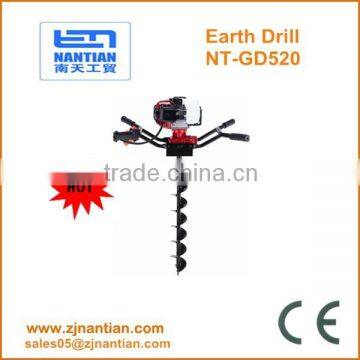 GD520 earth auger for two men 52cc earth drill with CE