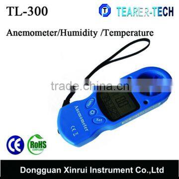 Mini Anemometer/Portable Anemometer,wind speed meter measurement items: Air velocity 0.3-30 m/S ,Air temperature TL-300