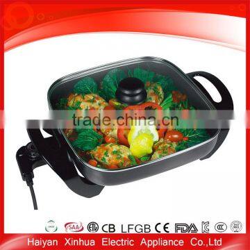 Aluminium control temperature UL Non-stick Electric Frying Pan