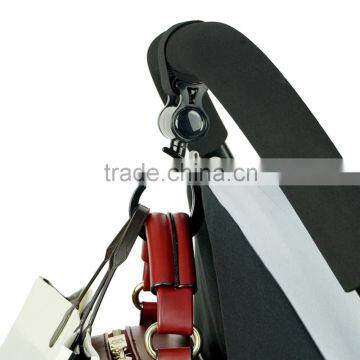 Baby stroller hanging black plastic hook