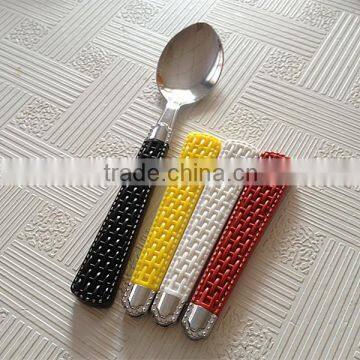 10 Cent Items for Plastic Handle Stainless Steel Kids Spoon