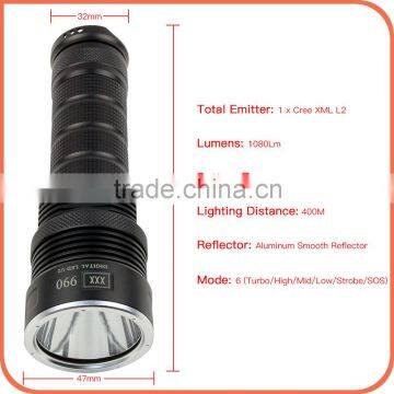 NICO Nature Interesting 1000 Lumen xm l2 Torch Light 400 Meters Lighting Distance White Bright Flashlight photo-3
