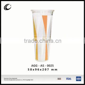 promotional new design plastic coffee cup stackable plastic mug