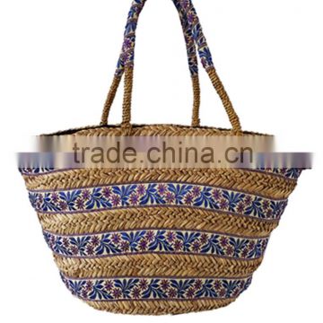 High Quality Straw Tote Bag Straw Beach Bag