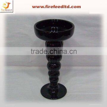 Black Candle Holder (Glass)