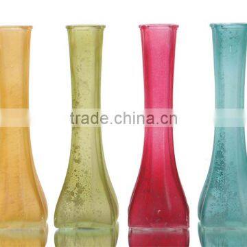 Ribbed Antique Colored Glass Vase photo-2