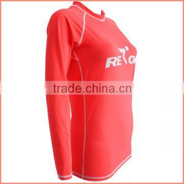 custom compression nylon spandex girls rash guards swimwear