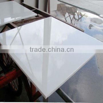 China Factorys Polished nano pure white marble tiles