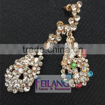 Retro Fashion Full of Diamond Earrings Drop Earrings