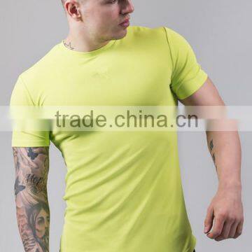 Comfortable rounded hem t shirt plain body fit men t shirt for printing