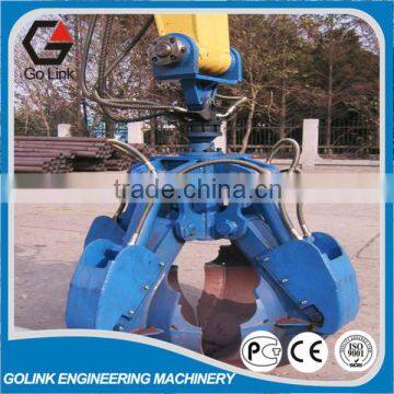 orange peel rotator hydraulic grab with ce approved for sale ,excavator attachment