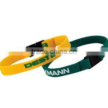 decorative detachable polyester wristband with safety buckle