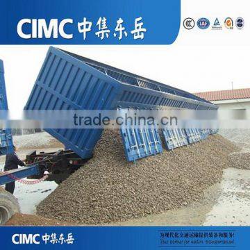 CIMC heavy duty carbon steel 3 axles side dump semi trailer