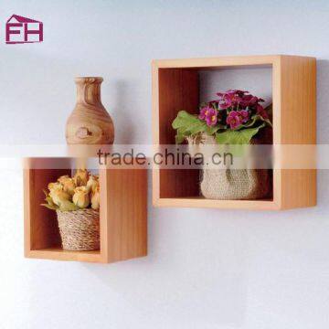 Decorative mdf wall cube shelf