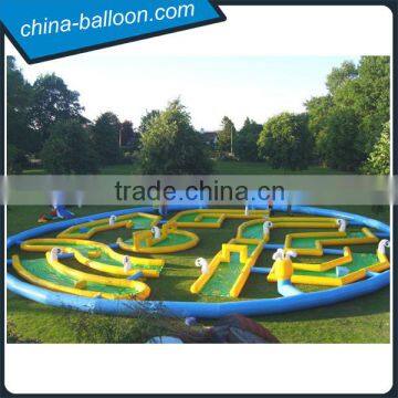 60ft inflatable golf field / crazy inflatable golf challenge game for kids and adult