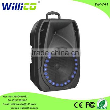 High quality led disco trolley speakers with color light