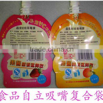 Transparent Stand up Spout bags for tomato juice packaging