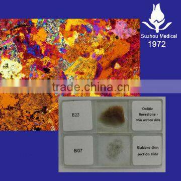 Mineral grinding slides stone section slides rock specimen thin section microscope slide