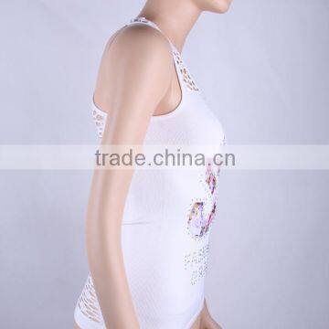 Fashion Hollow Lady/Girl Vest With Stone Bling Bling photo-4