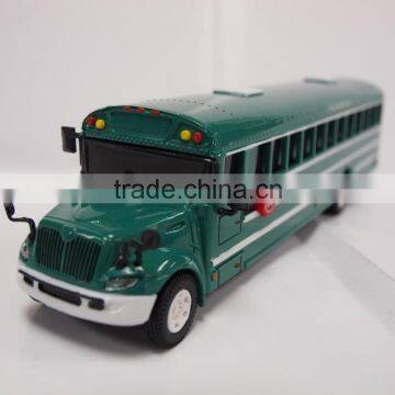 diecast metallic miniature travel bus model toy