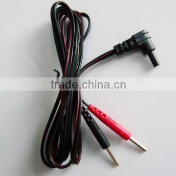 2.0mm pin medical electric tens cable for low-frenquency massager and tens device