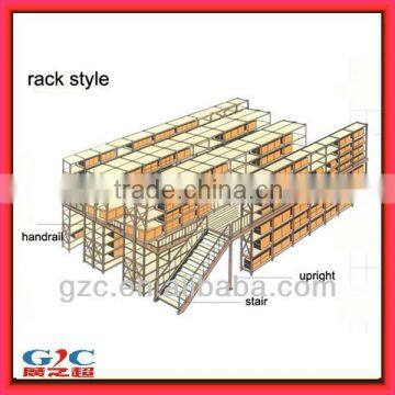 high density mezzanine floor storage system