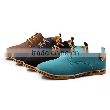 2015 New Suede Genuine Leather Men Flats Shoes Men's Oxfords Casual Loafers Sneakers photo-2