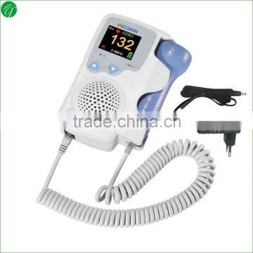 2015 popular pocket Fetal doppler LCD fetal heart monitor for pregnant