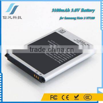 3.8V 3100mAh Battery for Samsung N7100 Note 2 Battery Black