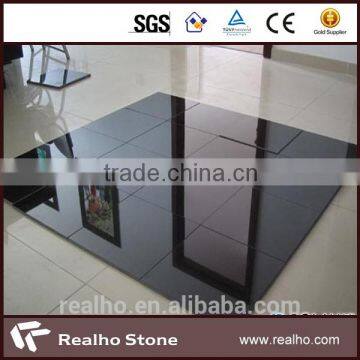 polished absolute black granite tile