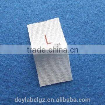 Printed cotton care label size label