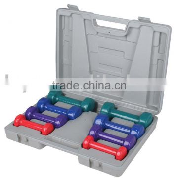 Vinyl Coated Dumbbell Set with case