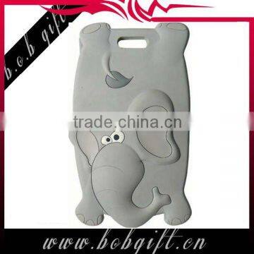 lovely inverted elephant Rubber Luggage tag/ PVC Luggage tag with customized zed cartoon characters