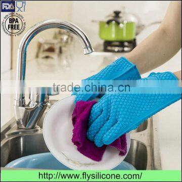 Super-thick Flexible Durable Non-slip Silicone Housework Gloves With Fingers photo-2