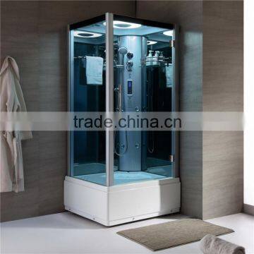 New design indoor bathroom corner glass door portable steam shower room