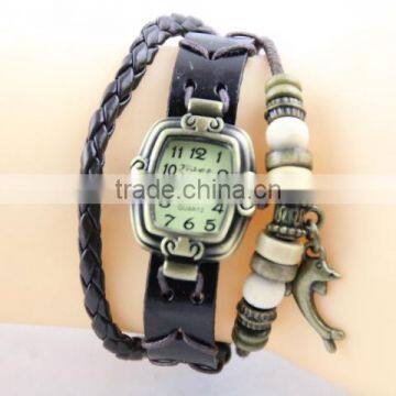 China watch factory manufacturer dolphins vintage retro wrap bracelet watch