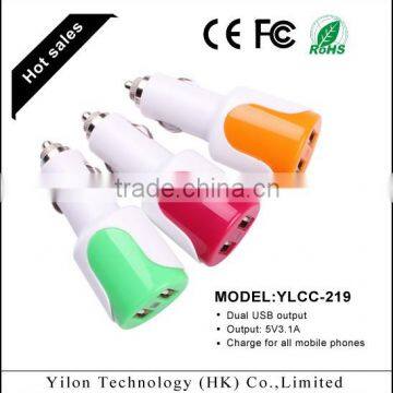 2ports 5v2a dual usb car charger made in shenzhen