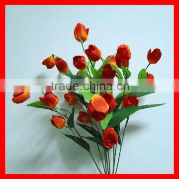 artificial flower bush-9 heads tulip bush