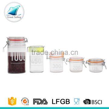 pasta glass jar wholesale with clip lid