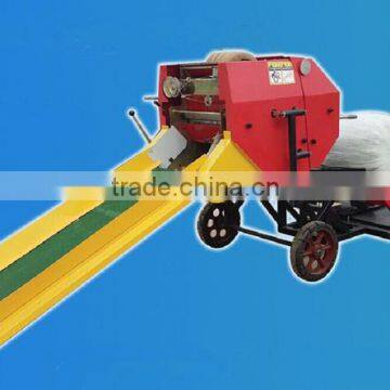 Plastic film wrapped corn silage baler machine